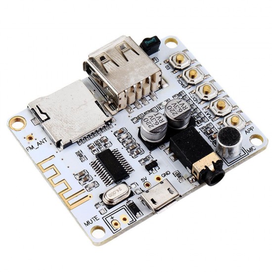 bluetooth Audio Receiver Decoder Board with USB TF card Slot Decoding Playback Preamp Output 5V Wireless Music Module