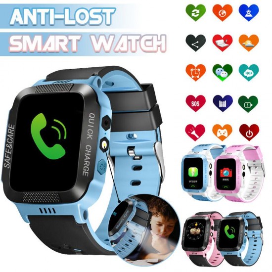 Kids Smart Watch Anti-lost GPS Fitness Anti-lost Tracker Locator SOS Call Camera For IOS Android APP