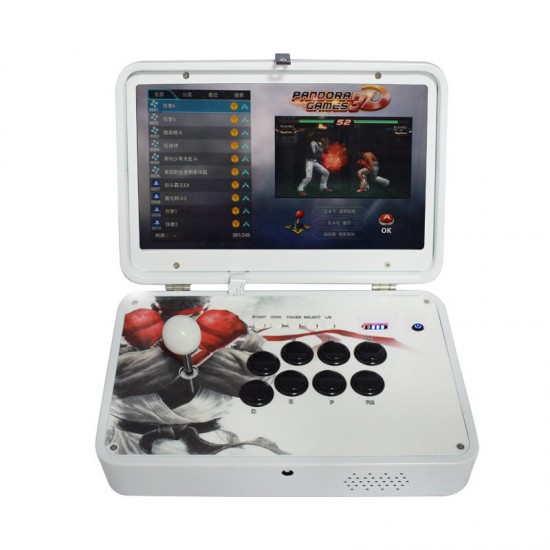 3D 4018 Games Arcade Game Console 14 inch IPS 1080P HD Display Support Wifi TV Output Retro Arcade Fight Stick Rocker Controller