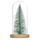 Glowing Glass Christmas Tree Glass Cover Christmas Luminous Desktop Decoration Led Night Light Xmas Festival Decorations