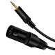 10 inch 3.5mm to XLR 3-Pin Male Female Plug Microphone Mic Cable for Mobile Phone Laptop