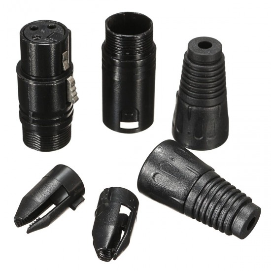 20Pcs XLR 3-Pin 1.8cm Male to 1.5cm Female Connectors MIC Snake Plug Audio Microphone Connector 20Pcs XLR 3-Pin 1.8cm Male to 1.5cm Female Connectors MIC Snake Plug Audio Microphone Connector