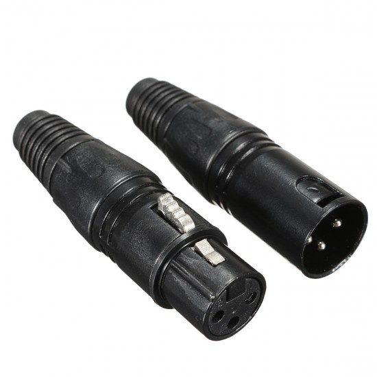 20Pcs XLR 3-Pin 1.8cm Male to 1.5cm Female Connectors MIC Snake Plug Audio Microphone Connector