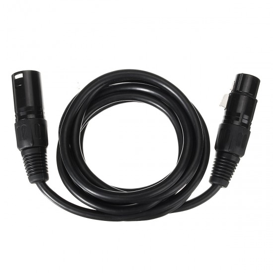 2Pcs 2M Mic DMX Audio Cable 3 Pin XLR Male to XLR Female Microphone Cable