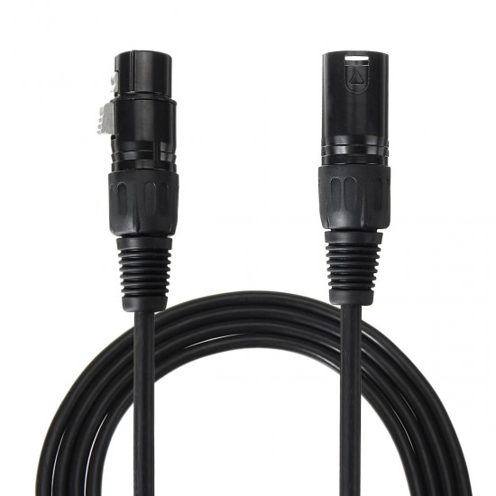 2Pcs 2M Mic DMX Audio Cable 3 Pin XLR Male to XLR Female Microphone Cable 2Pcs 2M Mic DMX Audio Cable 3 Pin XLR Male to XLR Female Microphone Cable