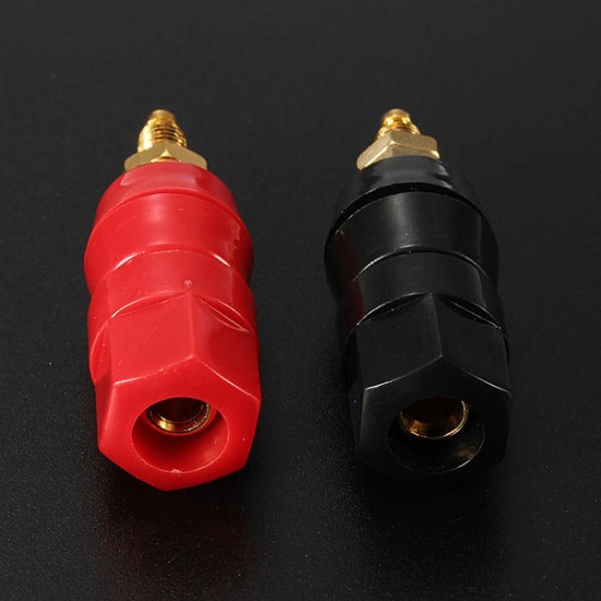 2Pcs 48MM Insulated Binding Post Audio Speaker Terminal Plug