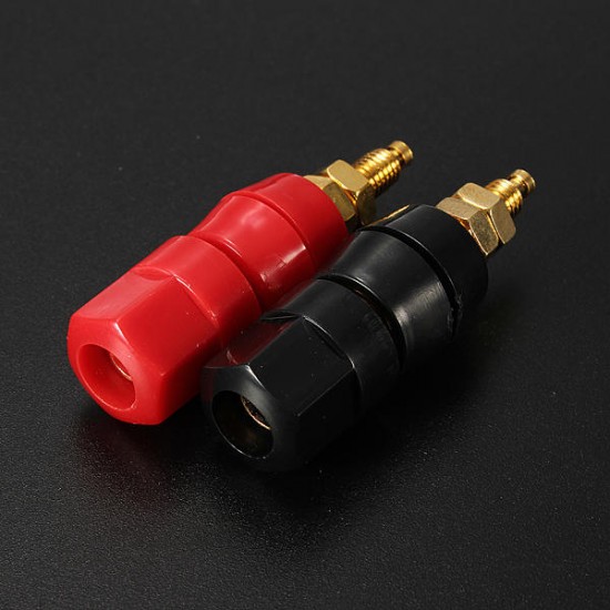 2Pcs 48MM Insulated Binding Post Audio Speaker Terminal Plug