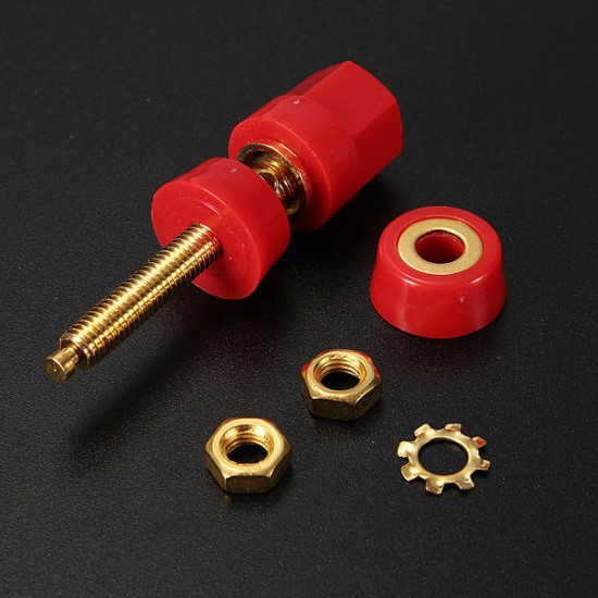 2Pcs 48MM Insulated Binding Post Audio Speaker Terminal Plug