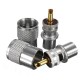 2Pcs Metal UHF PL-259 Male Solder RF Connector Plug For RG8 Coaxial Cable Connector 2Pcs Metal UHF PL-259 Male Solder RF Connector Plug For RG8 Coaxial Cable Connector
