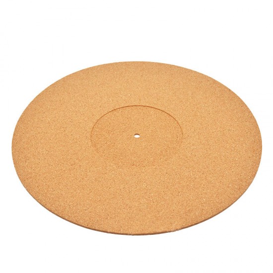 300mm 3MM Cork Wood LP Vinyl Turntable Record Pad Anti-skid Anti-static Soft Mat for Turntable Player
