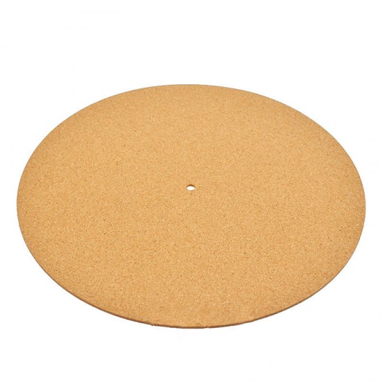 300mm 3MM Cork Wood LP Vinyl Turntable Record Pad Anti-skid Anti-static Soft Mat for Turntable Player