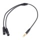 3.5mm Stereo Audio Y Splitter 1 Male To 2 Dual Female Cable For Earphone Audio Equipment