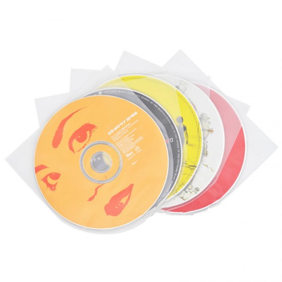 50Pcs 5 inch disc CD DVD Inner Bag Protection Dustproof Anti-static CD/DVD disc bag Double-sided 8 wire Bag
