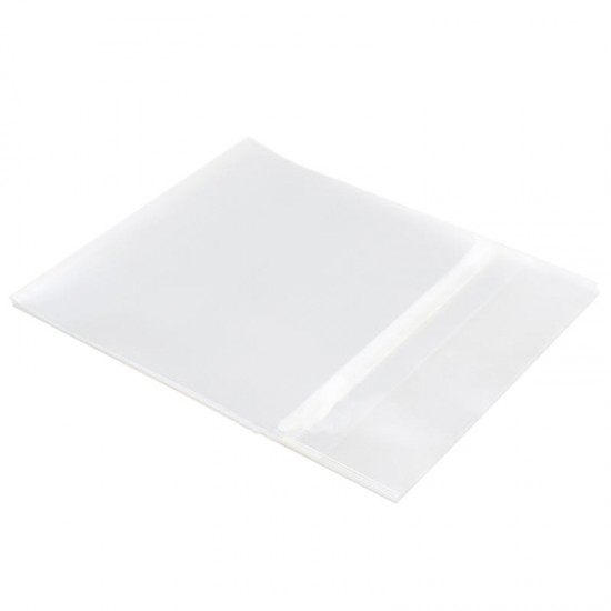 50pcs 7-inch Black Disc Protective Bags Self Adhesive CD Storage Bag Transparent 10 wire thickening