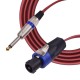 6.5mm to Ohm Head 4-Core Audio Cable foe Stage Speaker Amplifier