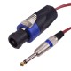 6.5mm to Ohm Head 4-Core Audio Cable foe Stage Speaker Amplifier