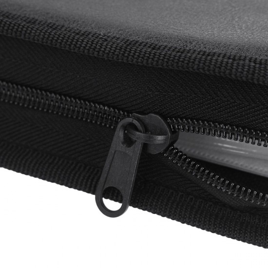 80Pcs CD DVD Storage Bag Black Leather CD Bag