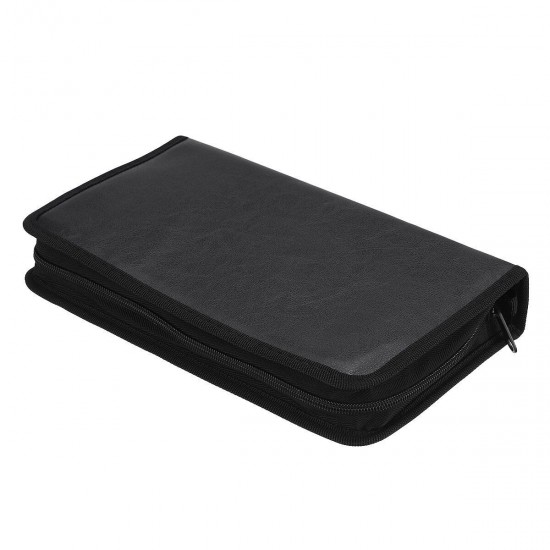 80Pcs CD DVD Storage Bag Black Leather CD Bag 80Pcs CD DVD Storage Bag Black Leather CD Bag