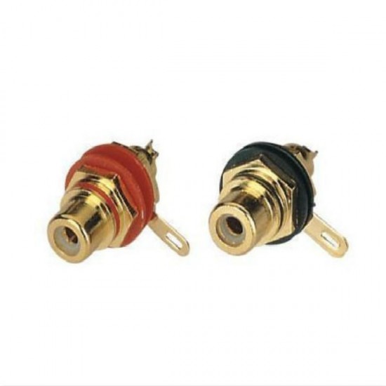 Audio Binding Post Gold Plated RCA Chassis Panel Sockets Connecctors