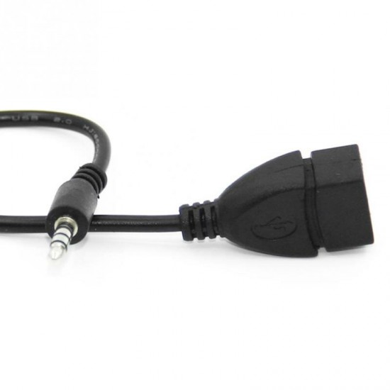 Audio Convert Wire Car AUX Cable A Female OTG Converter Adapter Cable 3.5mm Male Audio AUX Jack to USB 2.0 Type