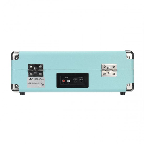 B32603 bluetooth Wireless 3 Speed Vinyl Record Player Turntable Retro 2 Speakers Case
