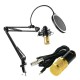 BM800 Live Sound Card V8 Condenser Microphone Recording Mount Boom Stand Mic Kit for Live Broadcast K Song