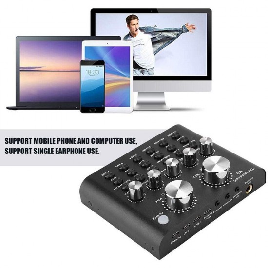 V8 Live Sound Card Audio External USB Headset Multi-Function Microphone Live Broadcast Computer PC Sound Card V8 Live Sound Card Audio External USB Headset Multi-Function Microphone Live Broadcast Computer PC Sound Card