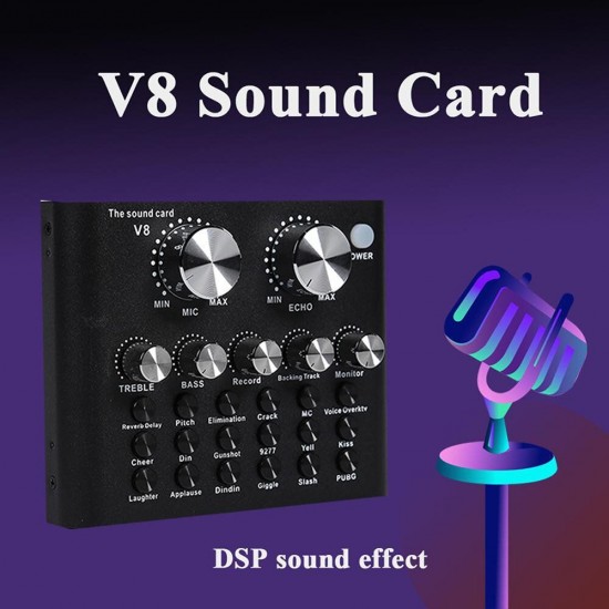 V8 Live Sound Card Audio External USB Headset Multi-Function Microphone Live Broadcast Computer PC Sound Card V8 Live Sound Card Audio External USB Headset Multi-Function Microphone Live Broadcast Computer PC Sound Card