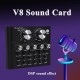 V8 Live Sound Card Audio External USB Headset Multi-Function Microphone Live Broadcast Computer PC Sound Card