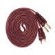 Dual RCA to Dual TS 6.35mm Audio Cable Audio Signal Cable for Mixer Amplifier Speaker Red