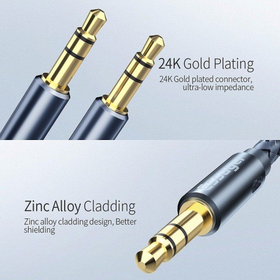 Male-To-Male Audio Cable 3.5mm Jack Aux Speaker Wire Car Headphone MP3 Aluminium Alloy Delicate Sound Cable