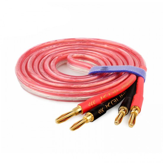 Banana Head 4N Oxygen-free Pure Copper Speaker Power Amplifier Audio Cable