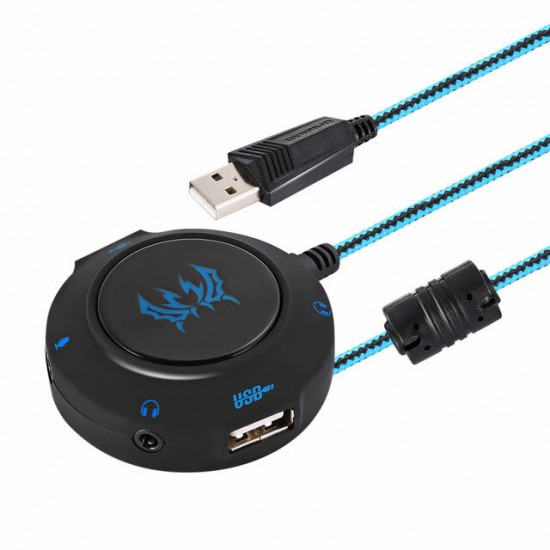 EACH S2 External USB Sound Card Plug and Play Stereo Headset Adapter For PC Laptops for PS4 EACH S2 External USB Sound Card Plug and Play Stereo Headset Adapter For PC Laptops for PS4