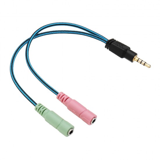 Each 3.5mm 2 in 1 Y Earphone Splitter Adapter Audio Aux Cable Each 3.5mm 2 in 1 Y Earphone Splitter Adapter Audio Aux Cable