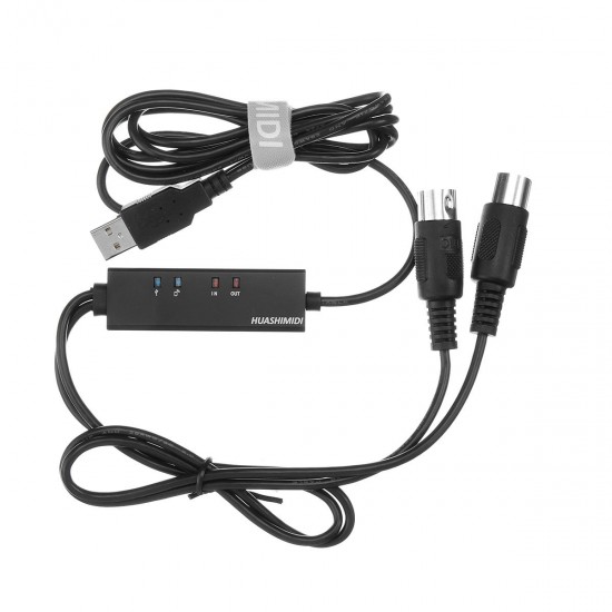 MIDI to USB Wired to bluetooth Wireless Cable Adapter Converter for Windows PC for iOS Android Mobile Phone