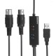 MIDI to USB Wired to bluetooth Wireless Cable Adapter Converter for Windows PC for iOS Android Mobile Phone MIDI to USB Wired to bluetooth Wireless Cable Adapter Converter for Windows PC for iOS Android Mobile Phone