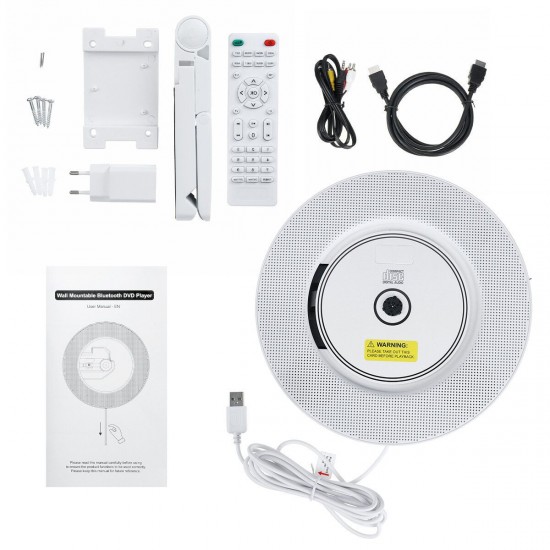 Portable Bluetooth DVD/CD Player Wall Mounted HD TV Speaker With Remote Control