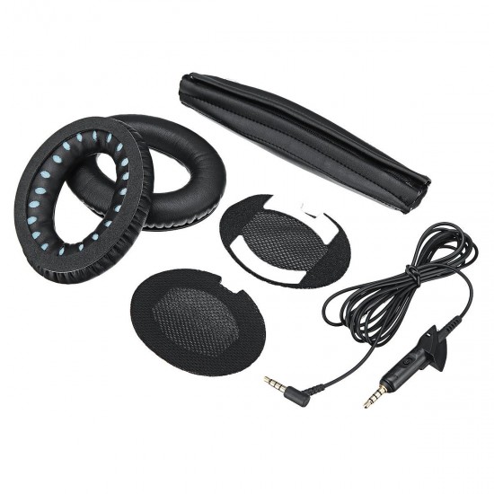 Replacement Headphone EarPads Audio Cable Headband Set for BOSE QuietComfort QC15 Replacement Headphone EarPads Audio Cable Headband Set for BOSE QuietComfort QC15