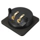 Square Recessed Speaker Junction Box With Gold Binding Posts