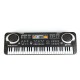 Standard 61 Keys Children Electronic Piano Keyboard with External Speaker Microphone Supports Singing Following Teaching