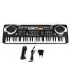 Standard 61 Keys Children Electronic Piano Keyboard with External Speaker Microphone Supports Singing Following Teaching