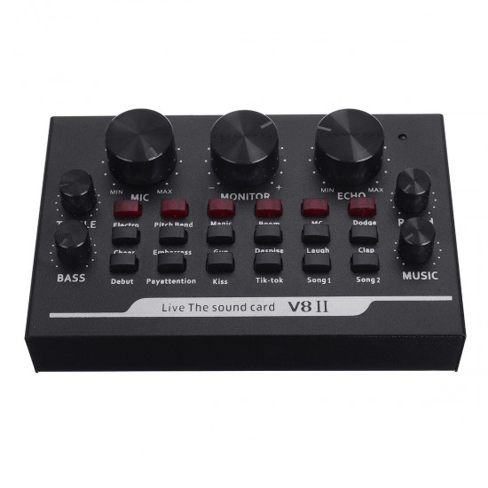 V811 Live Sound Card Electronic Sounds KTV Anchors Singing 3 Modes Music Live Sound Card for Phone Computer V811 Live Sound Card Electronic Sounds KTV Anchors Singing 3 Modes Music Live Sound Card for Phone Computer