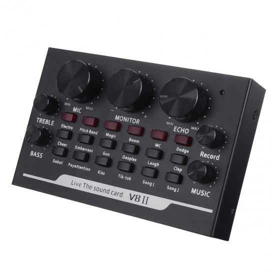 V811 Live Sound Card Electronic Sounds KTV Anchors Singing 3 Modes Music Live Sound Card for Phone Computer V811 Live Sound Card Electronic Sounds KTV Anchors Singing 3 Modes Music Live Sound Card for Phone Computer
