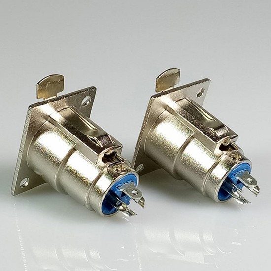 Nickel Plated 3pin XLR Female Jack Panel Mount Connector Speaker Microphone Powercon Plug Nickel Plated 3pin XLR Female Jack Panel Mount Connector Speaker Microphone Powercon Plug