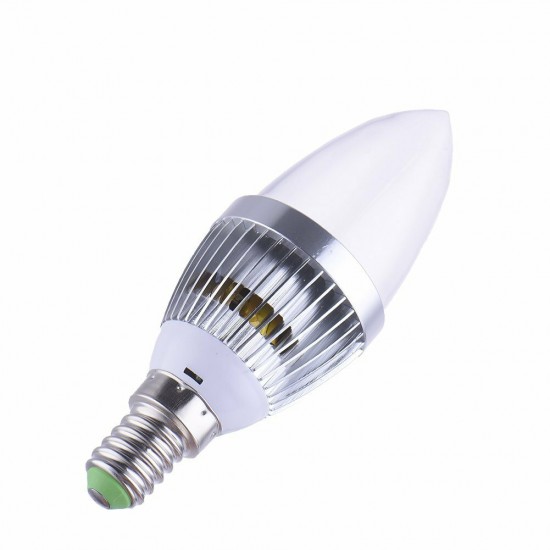 3W RGB+CW+WW Aluminium Candle Like Bulb E27 B22 Base AC85-265V Remote Control