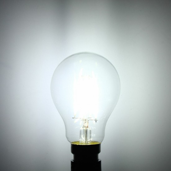 A60 B22 4W White Warm White COB LED Filament Retro Edison Bulbs AC 220V