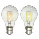 A60 B22 4W White Warm White COB LED Filament Retro Edison Bulbs AC 220V