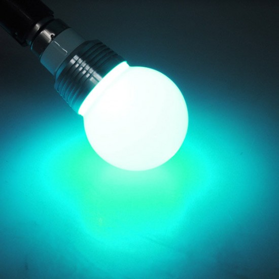 B22 16 Color RGB 3W LED Remote Control Colorful Spot Bulb AC 85-240V