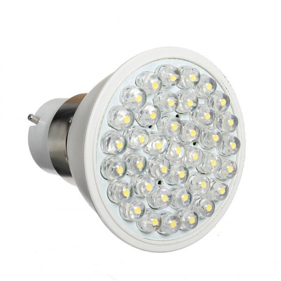 B22 2.5W 160LM Warm White 38 LED Spotlightt Bulb 110-240V