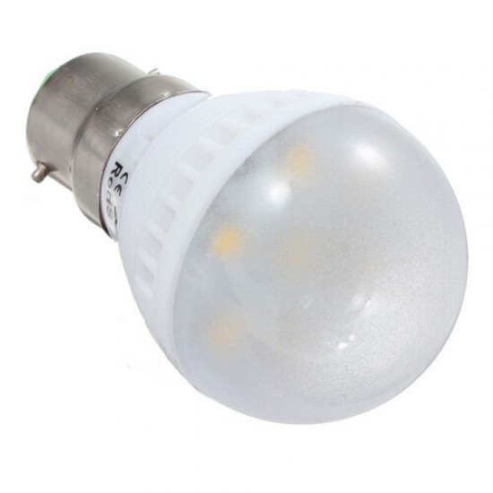 B22 2.5W Warm White 7 SMD 5050 LED Light Bulb Lamp 110-240V